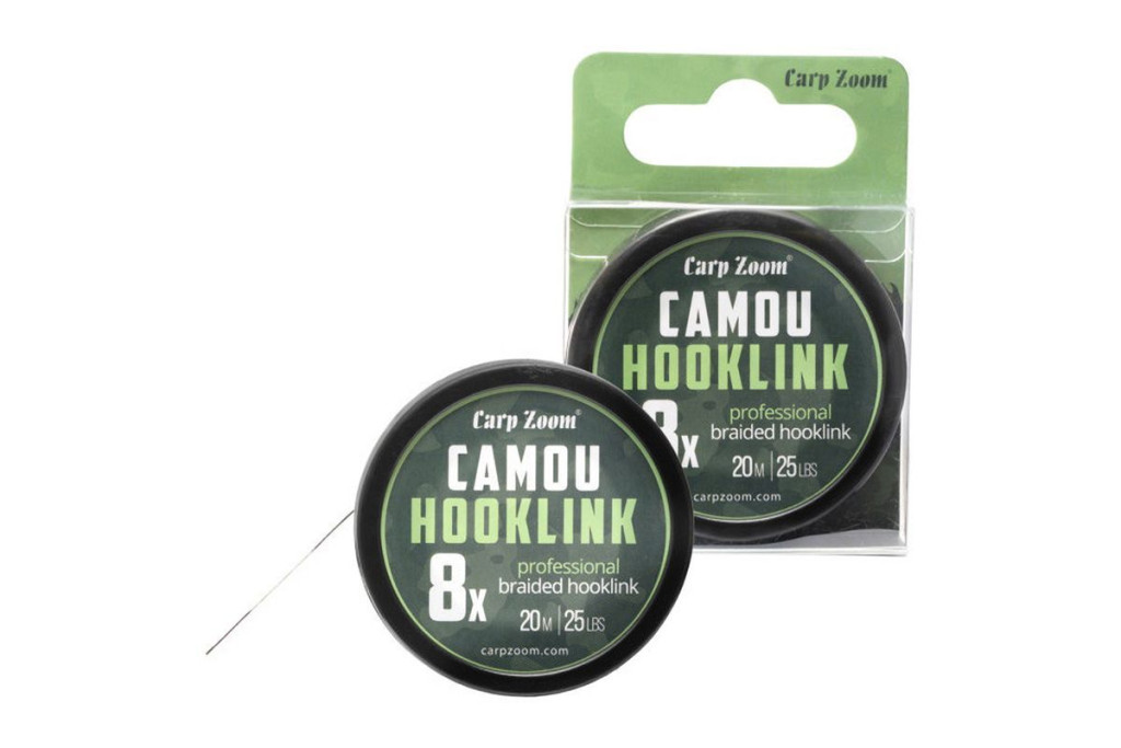 Carp Zoom Camou Hooklink 8X, 20m, 35 lb, camou