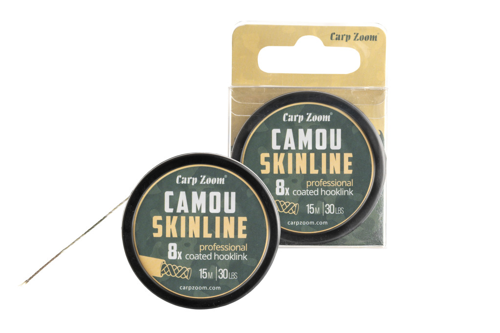 Carp Zoom Camou bevonatos előkezsinór, 15 m, 20 lb, terepmintás