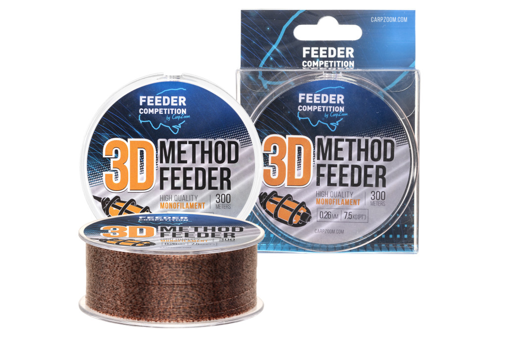 Feeder Competition 3D Method Feeder zsinór, o 0,23 mm, 300 m, 6,3 kg, 3D hatású