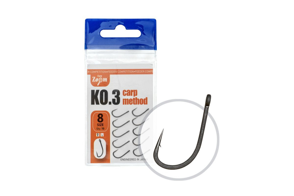 KO.3 Carp Method Hook, #8, 10pcs
