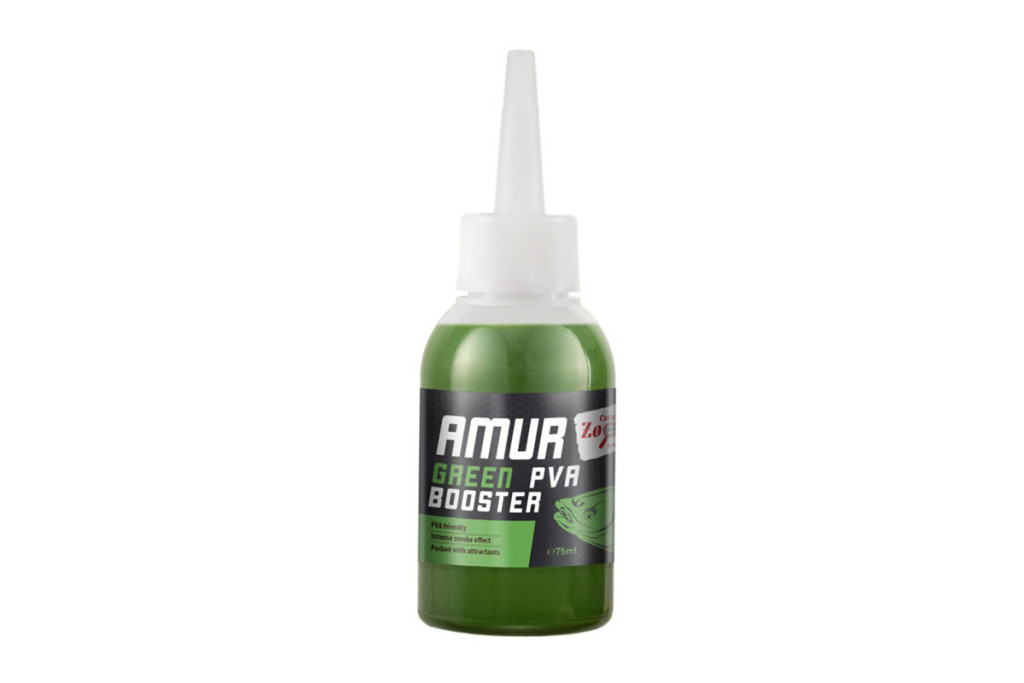 Carp Zoom Amur Booster fluo zöld aroma, natúr, 75 ml