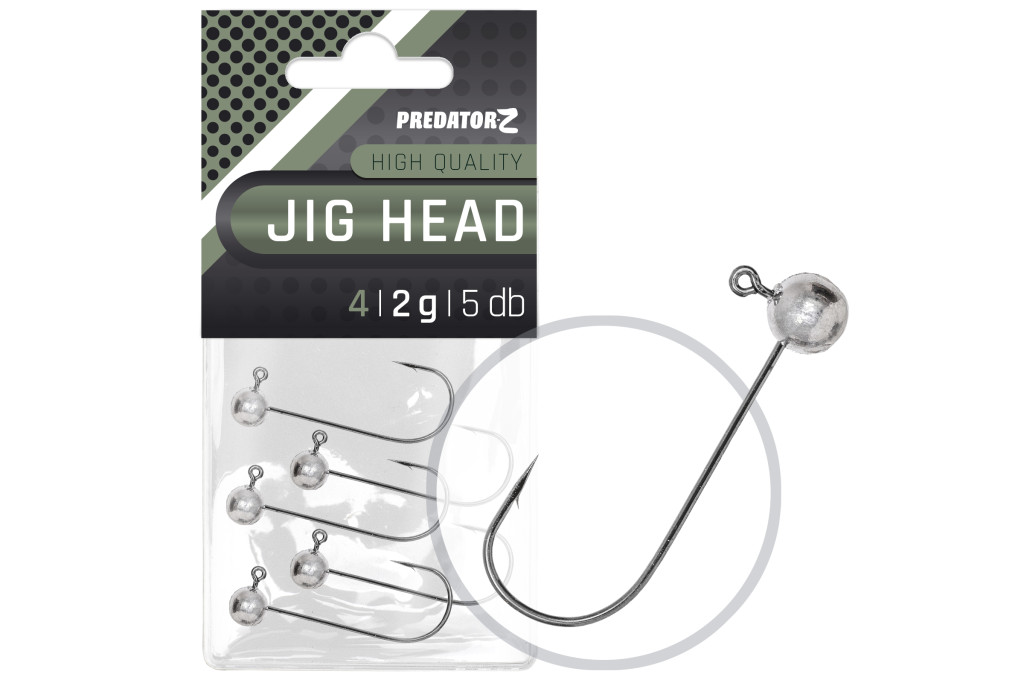 Predator-Z Jig fej 2/0, 2/0, 3 g, 5 db