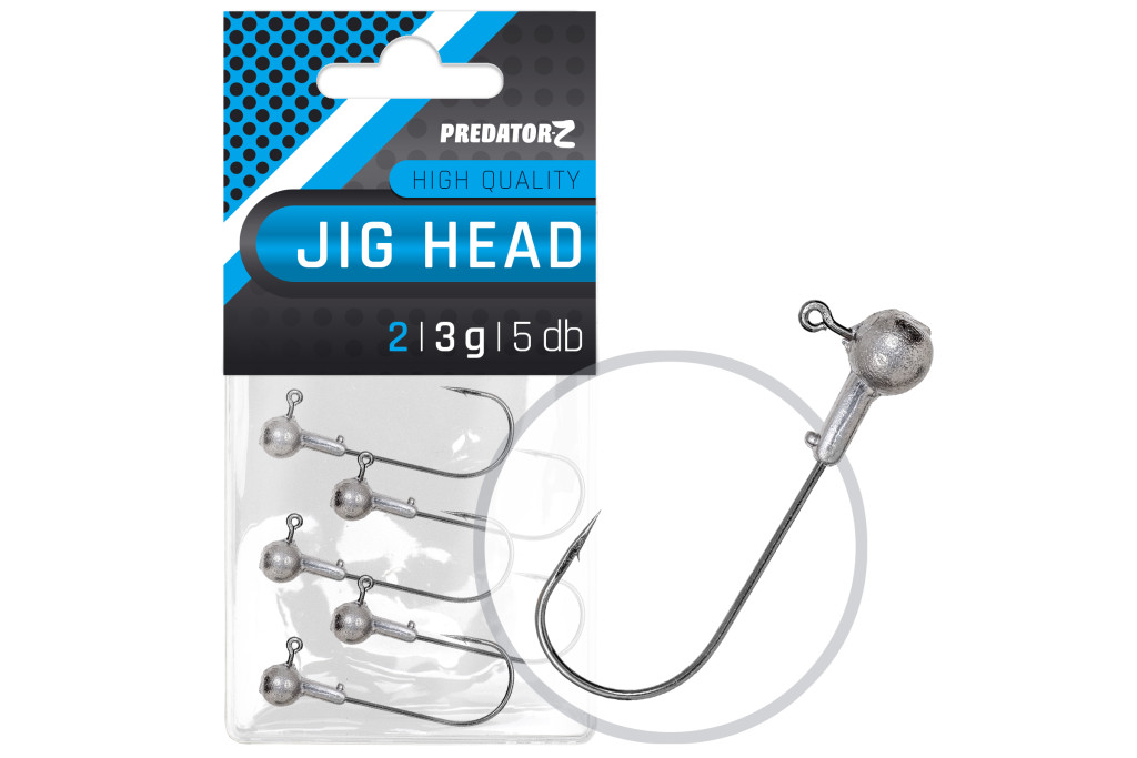 Predator-Z Jig fej 6/0, 6/0, 30 g, 3 db