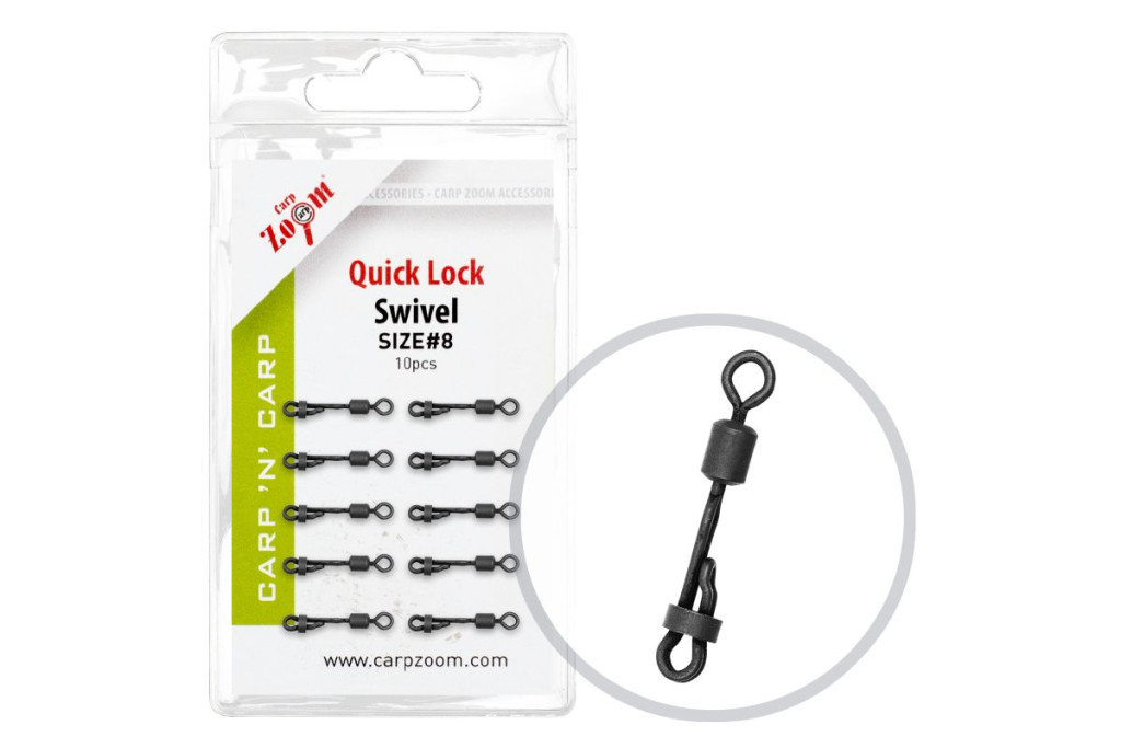 Carp Zoom Bojlis biztonságigyorskapocs, #4, matt fekete, 10 db
