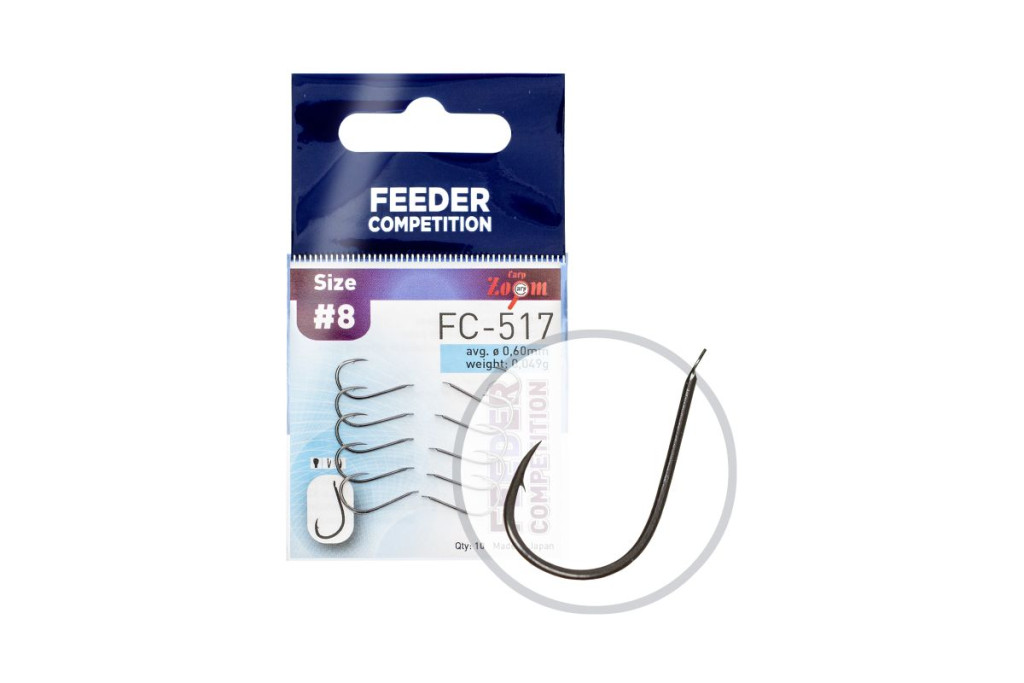Feeder Competition-517 hook, #8, 10pcs