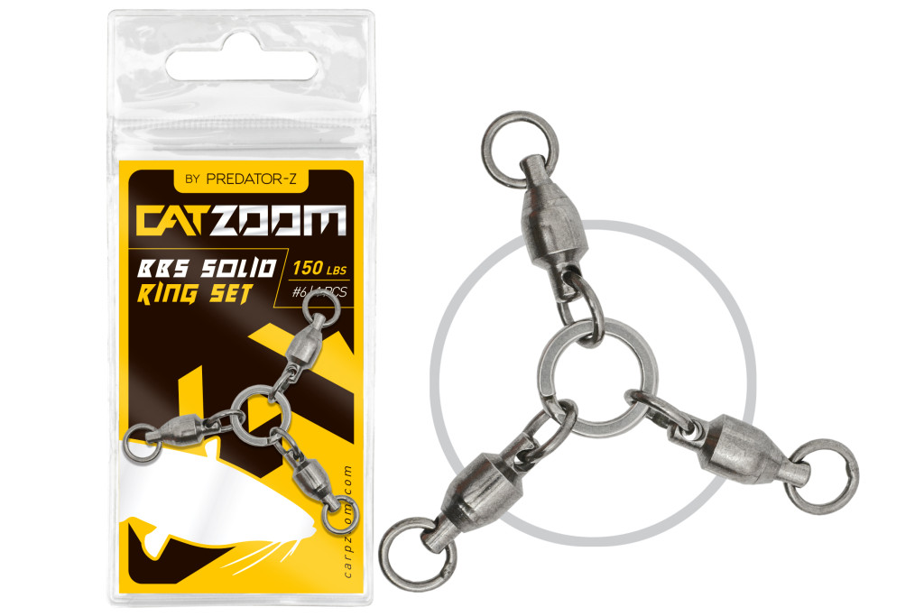 Predator-Z Catzoom BBS Solid Ring Set,150lbs, 6#, 3 cm, nickel