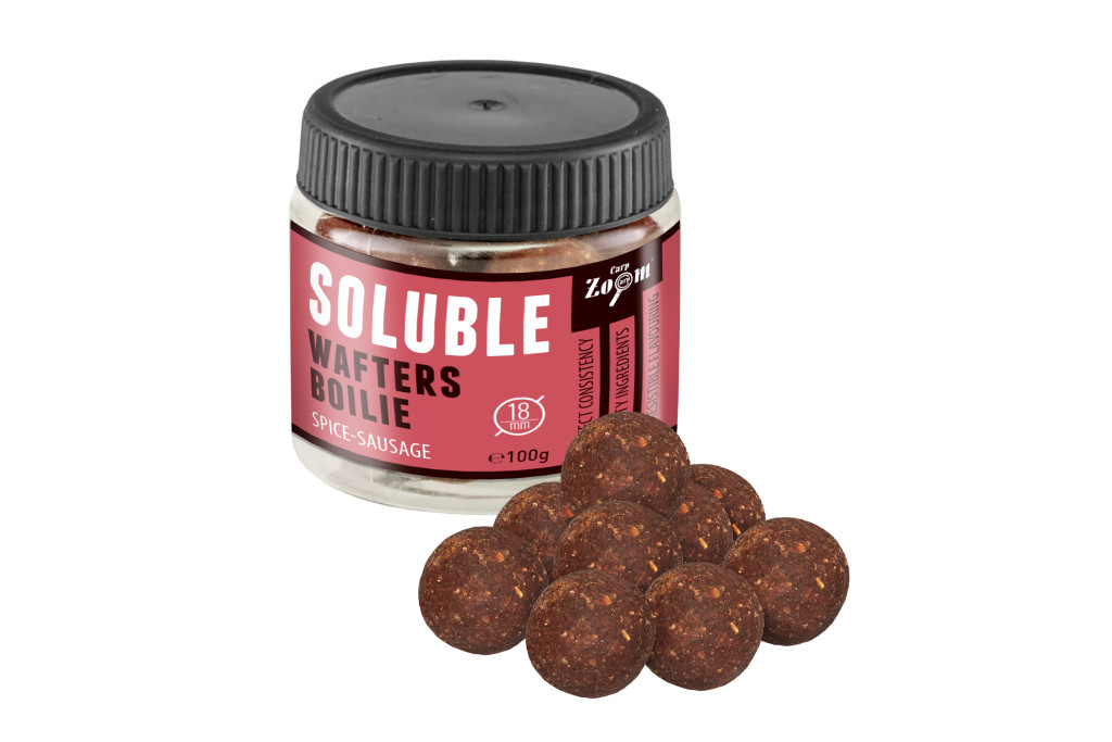 Carp Zoom Soluble Wafters Boilie,100g,18 mm, spice-sausage