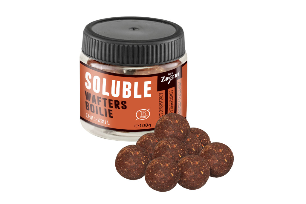 Carp Zoom Soluble Wafters Boilie,100g,22 mm, chili-krill