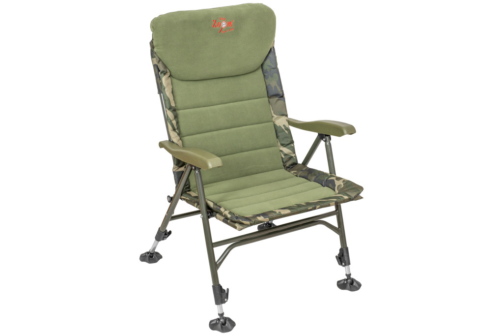 Carp Zoom Recliner Comfort Fishing Chair, Camou/Fleece, 56x46x42/98 cm