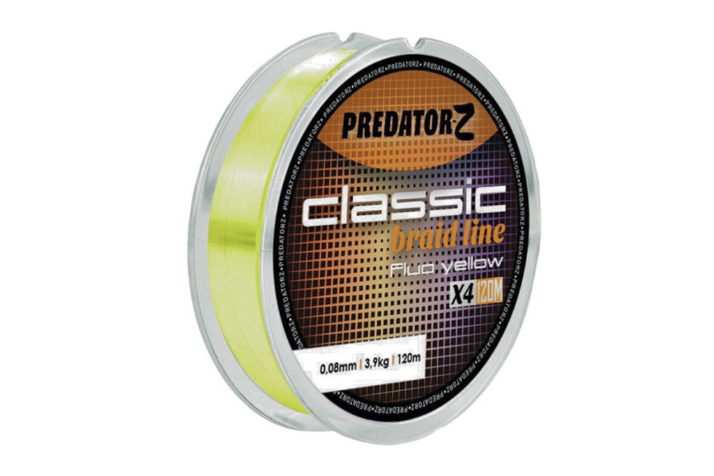 Predator-Z Classic fonott zsinor-fluo yellow, o 0,08 mm, 120 m, 3,9 kg