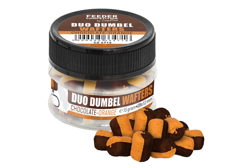 Duo Dumbel Wafters, Ø8x12mm, 15g, chocolate-orange