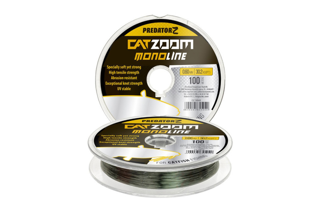 Catzoom Monoline zsinór, o 0,60 mm, 100 m, 30,2 kg, sötétszürke