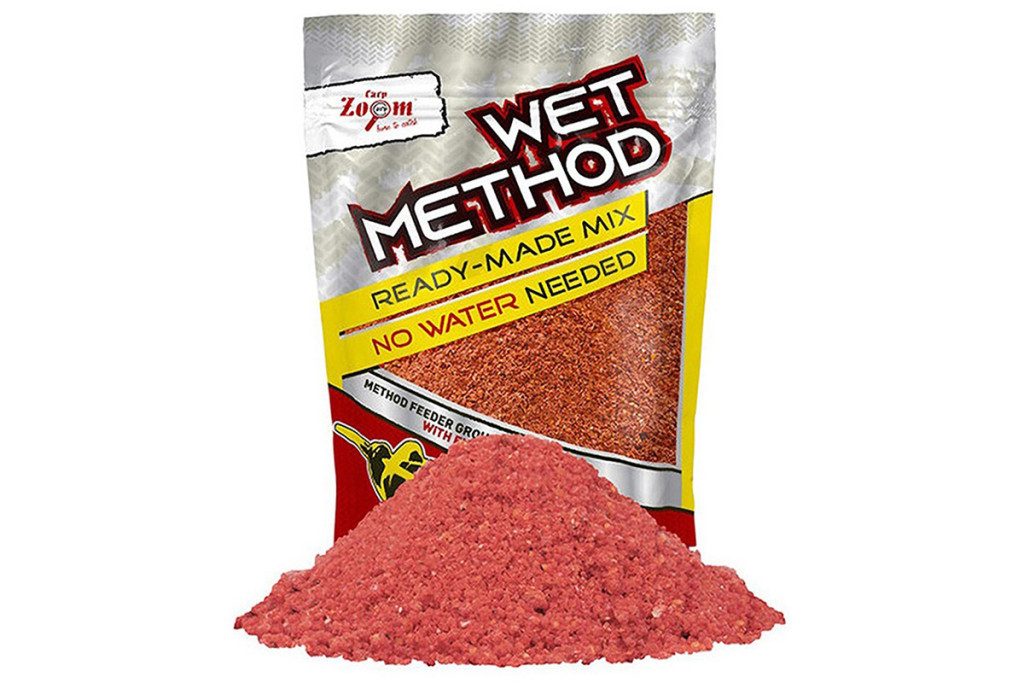 Wet Method Groundbait, 850g, strawberry-fish