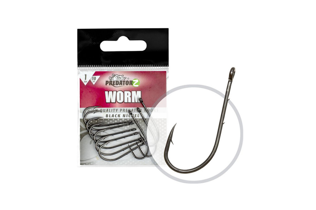 Worm Hook #4, 10pcs
