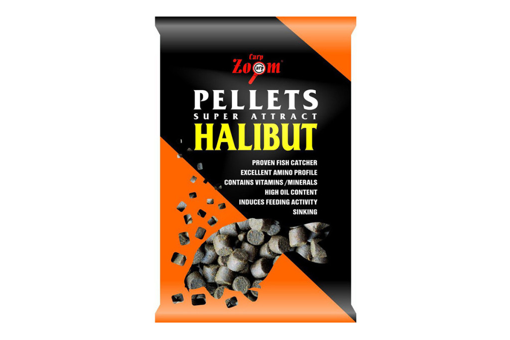 Carp Zoom Undrilled halibut feeding pellet, 20 mm, halibut, black, 10 kg