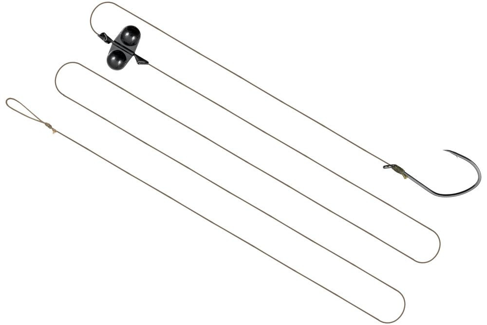 Catzoom Fonott harcsázó előke egyágú horoggal és csörgővel 220 lbs 130 cm, #6/0, 1 db