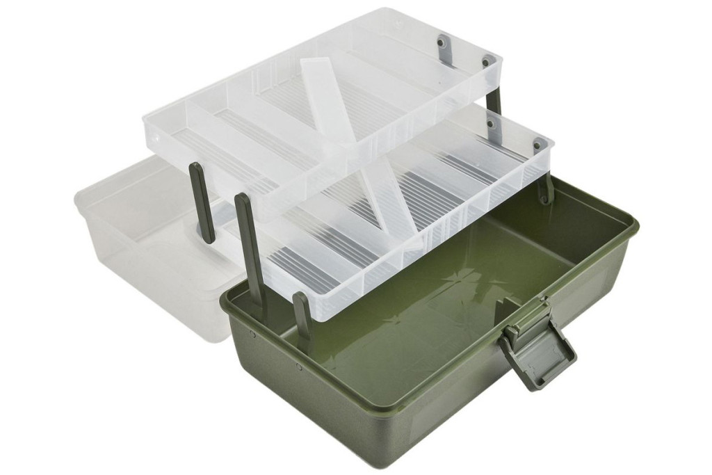 Carp Zoom Praktikus horgászláda tálcákkal, 29,4x18,7x15 cm