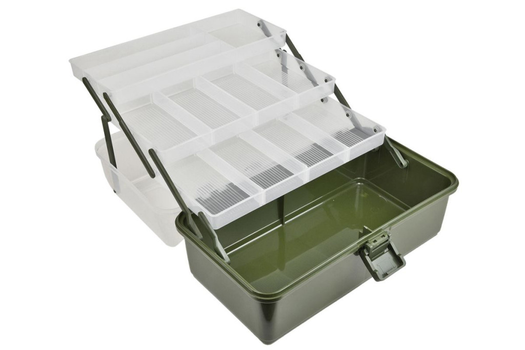 Carp Zoom Praktikus horgászláda tálcákkal, 36,8x21,4x20 cm