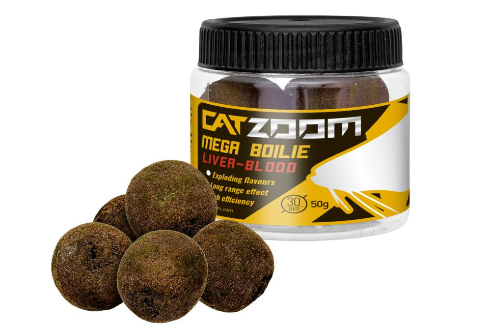 Catzoom Mega Boilie, 50g, liver-blood